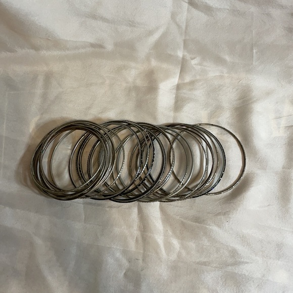 Silver w/ Black Bangle Bracelets 🖤 - Picture 3 of 3